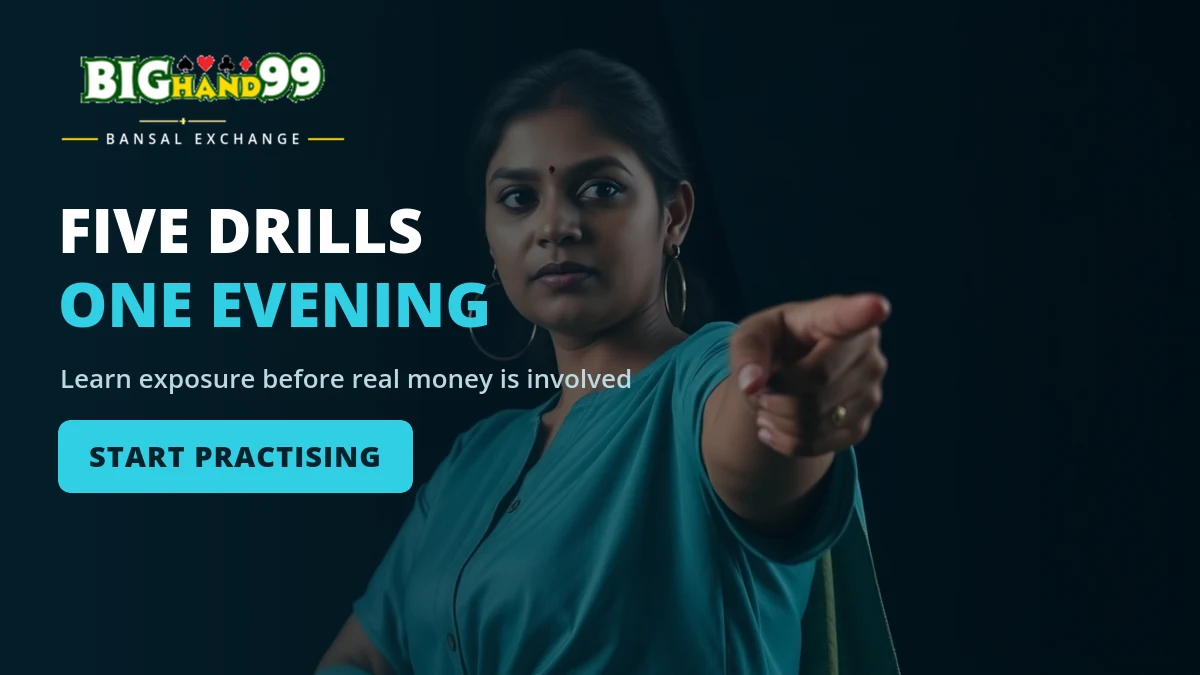 Practising back and lay bets with exposure on a free Bansal Exchange demo ID