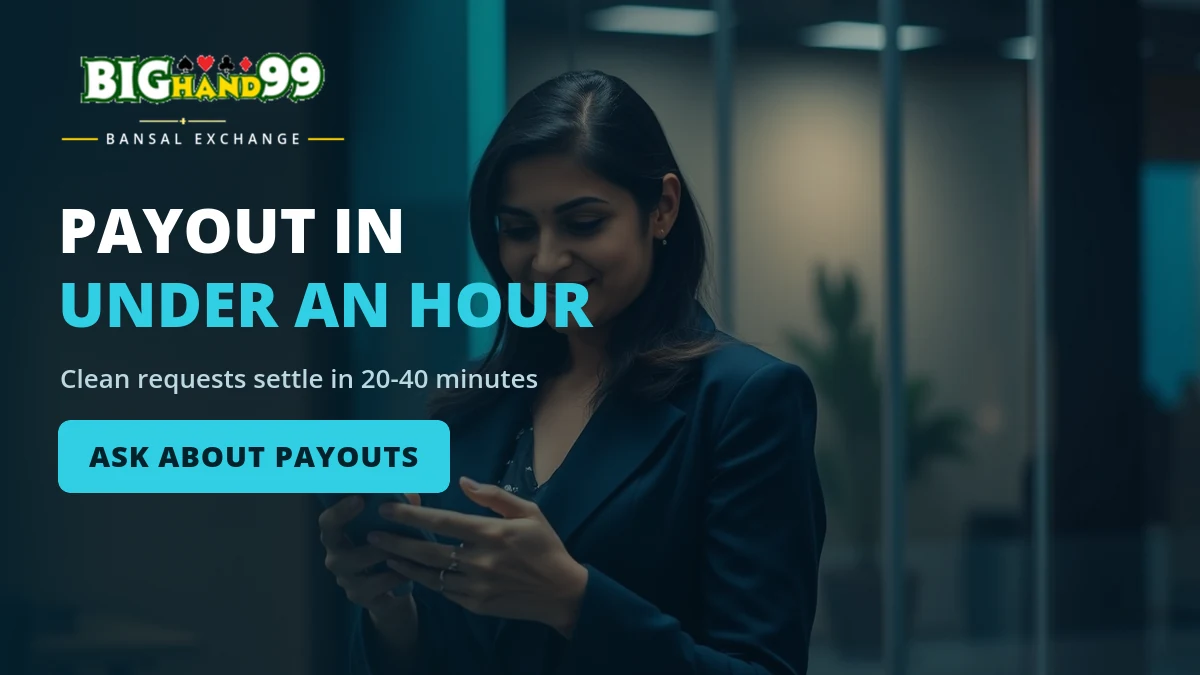 Bansal Exchange withdrawal arriving by UPI on an Indian player's phone within the hour